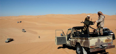 Vojska na poti skozi puščavo - čist prijetno snidenje