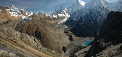 Pogled na osrčje gorovja Huayhuash